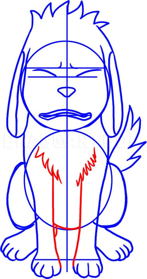 How To Draw Akamaru Coloring Page Trace Drawing