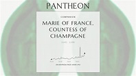 Marie of France, Countess of Champagne Biography - Countess consort of ...