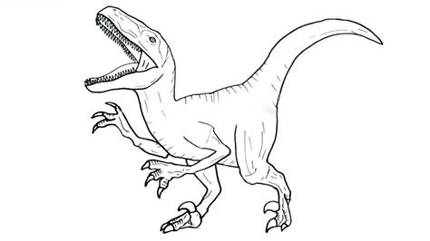 Raptor Jurassic World Dinosaur Coloring Mewarnai Alat Komunikasi