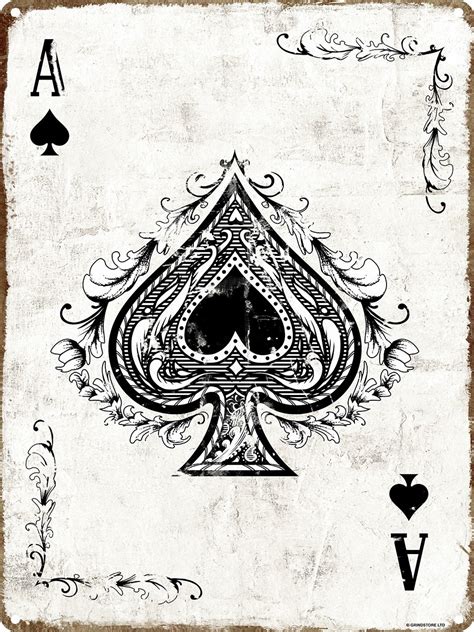 Check out our ace cards selection for the very best in unique or custom, handmade pieces from our role playing games shops. The Ace of Spades Tin Sign - Buy Online at Grindstore.com