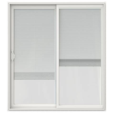 Jeld Wen 60 In X 80 In Tempered Blinds Between The Glass White Vinyl
