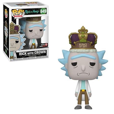 Funko Rick Morty Pop Animation Rick With Crown Exclusive Vinyl Figure