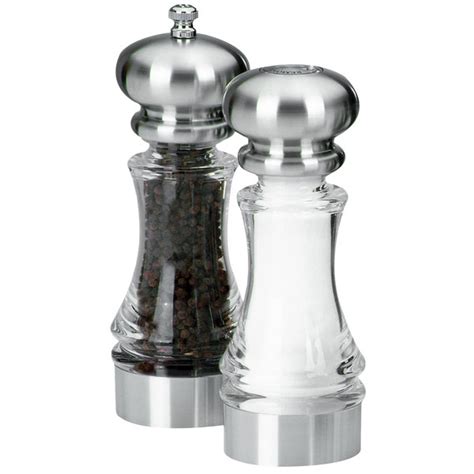 Chef Specialties 96851 7 Lehigh Acrylic Pepper Mill Salt Shaker Set