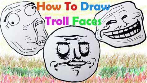 How To Draw Troll Faces Full Length Video Youtube