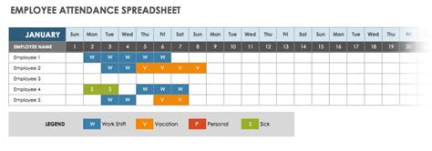 Quick timesheet production and employee scheduling. Employee Attendance Calendar Sheet 2020 - Download in Excel
