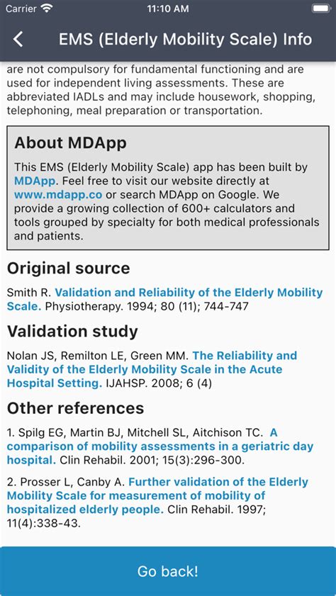 Elderly Mobility Scale Ems App For Iphone Free Download Elderly