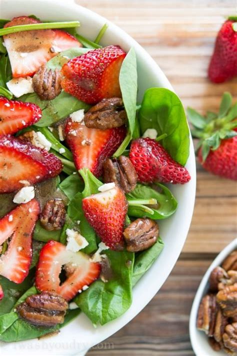 Strawberry Spinach Salad With Candied Pecans Recipe Spinach