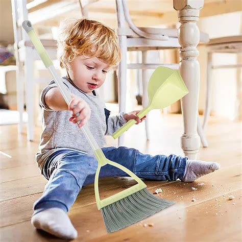 Mini Broom And Dustpan Set Kids Housekeeping Cleaning Tool Cleaner Toy