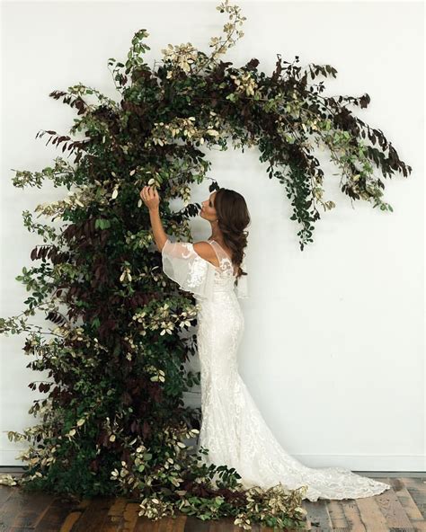 Wedding Arbor Arch Foraged Organic Boho Bride Greenery Installation 112