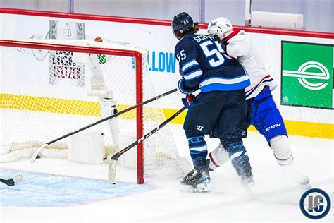 winnipeg jets mark scheifele will have a phone hearing for game 1 incident illegal curve hockey