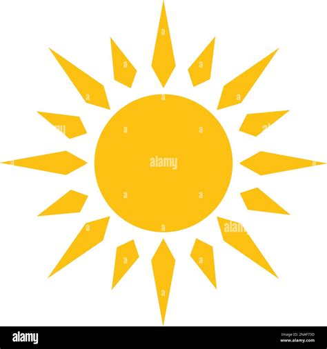 Sun Vector Icon Yellow Sun Shine Ray Sunshine And Sunlight Sign