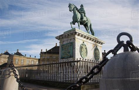 Statue Of Frederick V At Amalienborg Palace Square Copenhagendenmark