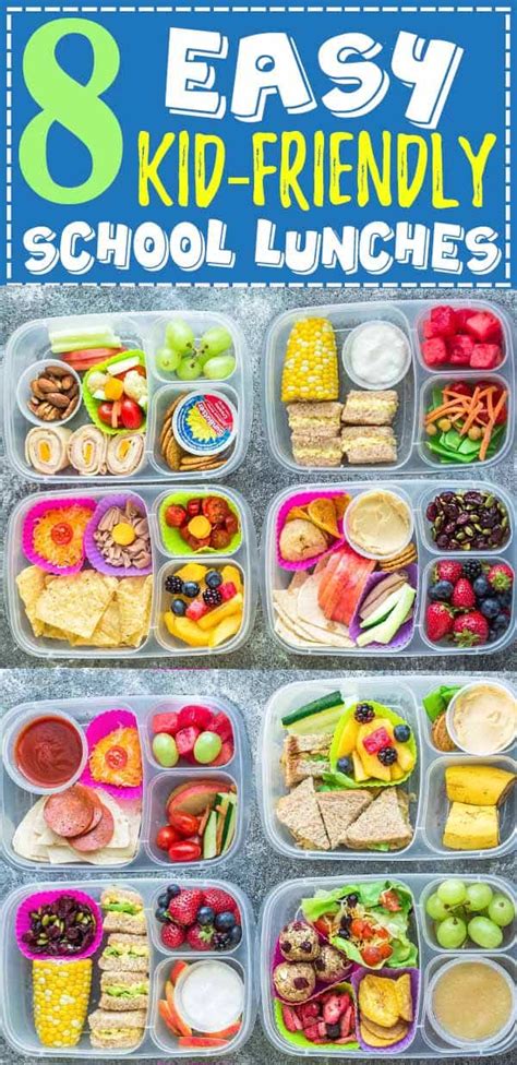 8 Healthy And Easy School Lunches Kid Friendly Lunch Ideas