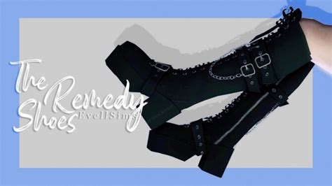The Remedy Goth Boots At Evellsims The Sims 4 Catalog