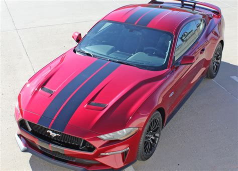 2018 2021 2022 Ford Mustang Racing Stripes Hood Decals Stage Rally
