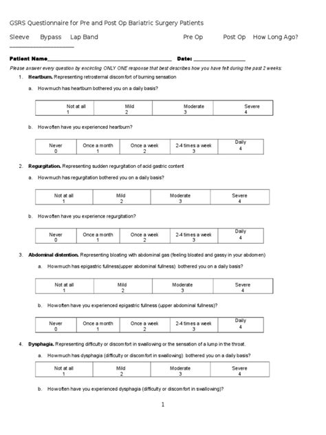 Characteristics of good questions in a questionnaire. Gsrs Questionnaire