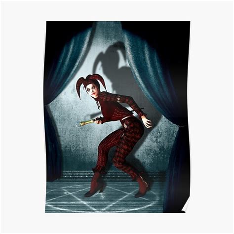 Mysterious Jester In Abandoned Theatre Poster For Sale By