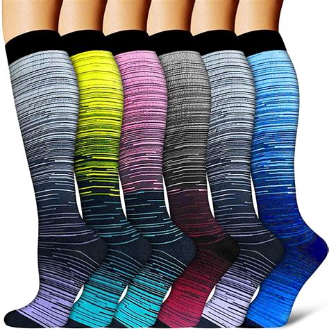 Bluemaple Copper Women And Men Athletic Compression Socks 6 Pair
