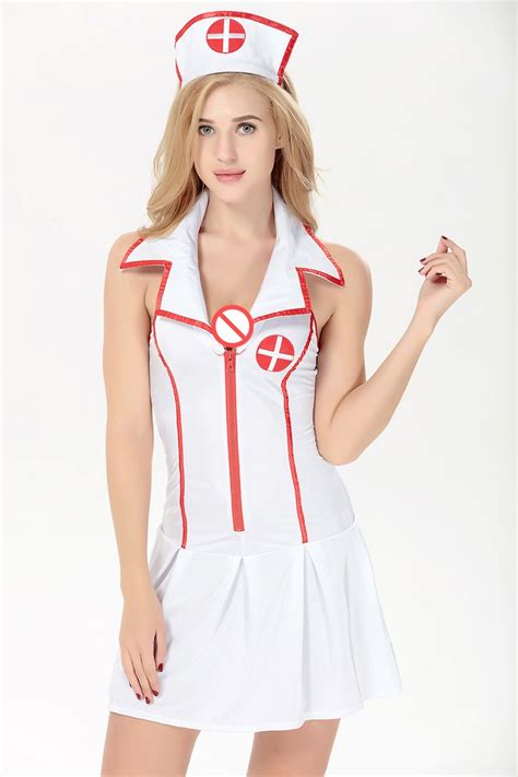 2017 Sex Maid Cosplay Sexy Lingerie Women Hot Nurse Uniform White Erotic Lingerie Sexy Maid