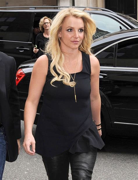 Britney Spears In Leather London October 2013