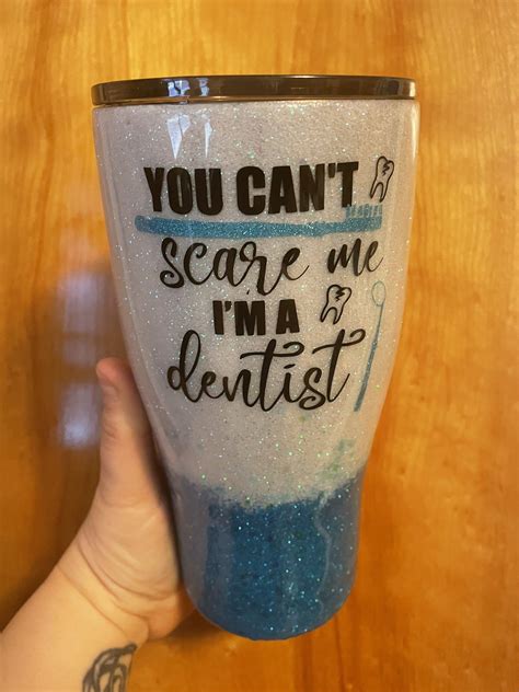 Dentist Glitter Tumbler Different Colors Available Dental Etsy In