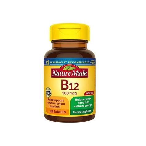 Nature Made Vitamin B12 500 Mcg 200 Tablets Skincare Shop