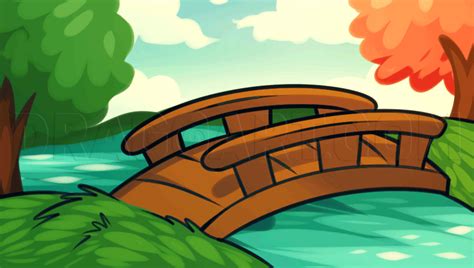 How To Draw A Bridge For Kids Image To U