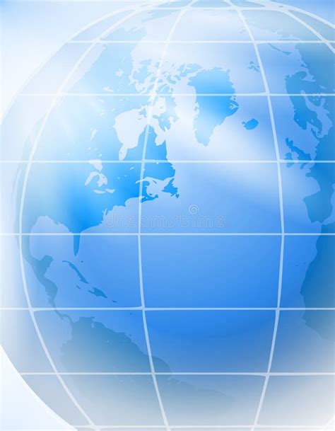 Blue Earth Globe Background Stock Illustration Illustration Of