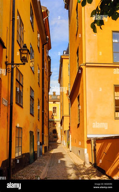 Old Architecture Of Stockholm Old Town Sweden Stock Photo Alamy