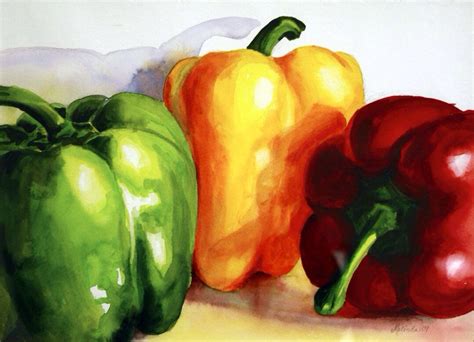 Ima Pepper Pintura In Pintura De Fruta Pinturas Pintura Cocinas