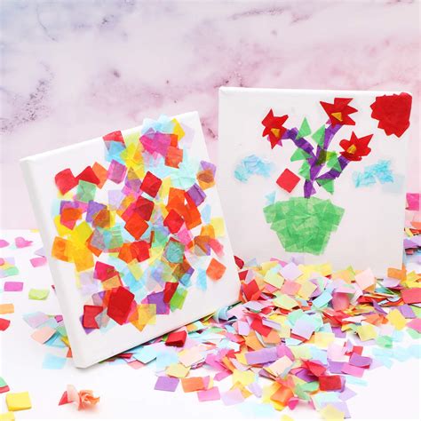 2500 Pieces Tissue Paper Squares Colorful Confetti 1 Inch Tissue