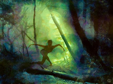 Magic Forest Being Digital Art By Gun Legler