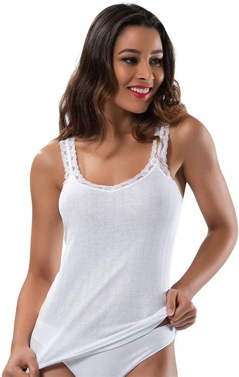 Cotton Tank Tops Lace Trim Camisole For Women Durable Comfy Etsy