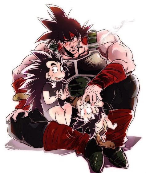 The Saiyans Baby Raditz Goku With Father Bardock Dragon Ball Artwork Dragon Ball Goku