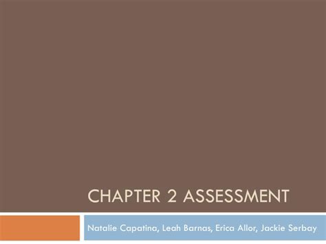 Ppt Chapter 2 Assessment Powerpoint Presentation Free Download Id