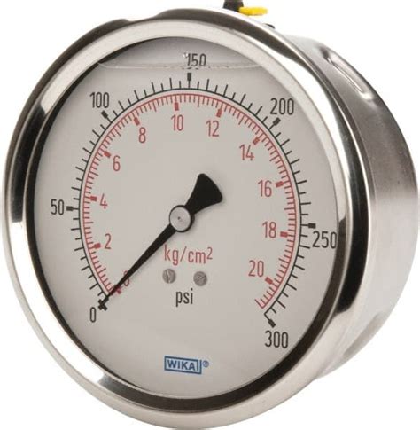 Wika 4 Dial 14 Thread 0 300 Scale Range Pressure Gauge