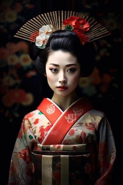 Novia Geisha Con Kimono Tradicional En Kyoto Ryokan Japonés Foto Premium