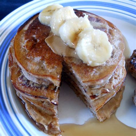 Peanut Butter Banana Whole Wheat Pancakes Recipe Whole Wheat