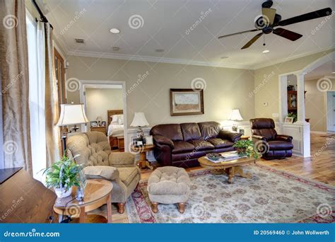 Upscale Living Room Stock Photo Image Of Interior Leather 20569460
