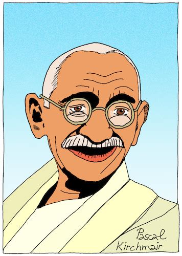 Mahatma Gandhi Von Pascal Kirchmair Berühmte Personen Cartoon Toonpool