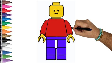 How To Draw A Lego Person Drawing Lego Character Step By Step Youtube