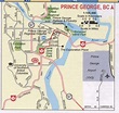 Prince George BC map surrounding area, free printable map highway ...