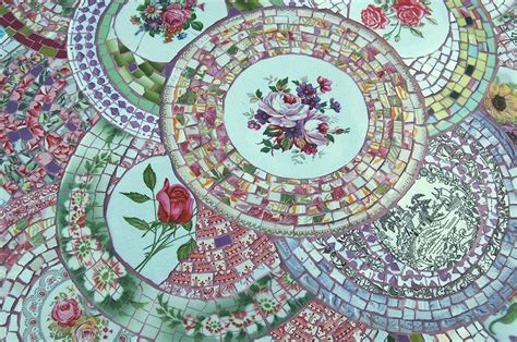 Broken Plate Mosaic Table Top Mosaic Art Mosaic Murals Mosaic Wall Art