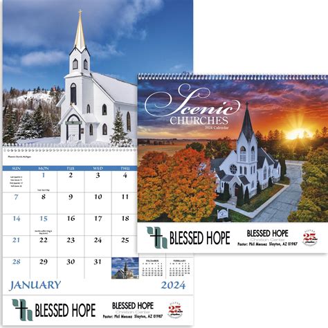 Promo Scenic Churches Calendars 2024 Spiral Calendars Wall Calendars