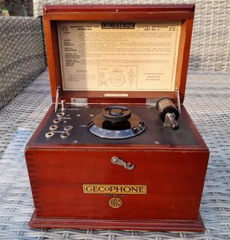 1920s Gecophone No1 Bbc Crystal Set Radio Receiver Superb Example