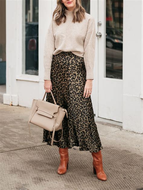 How To Style A Leopard Skirt Midi Length See Anna Jane