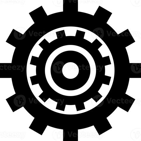 Black Gear Cogs Engine Machine Icon 27727289 Png