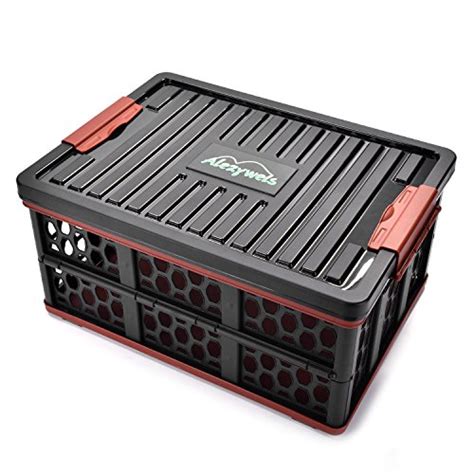 Durable Folding Plastic Stackable Utility Crates Solid Wall