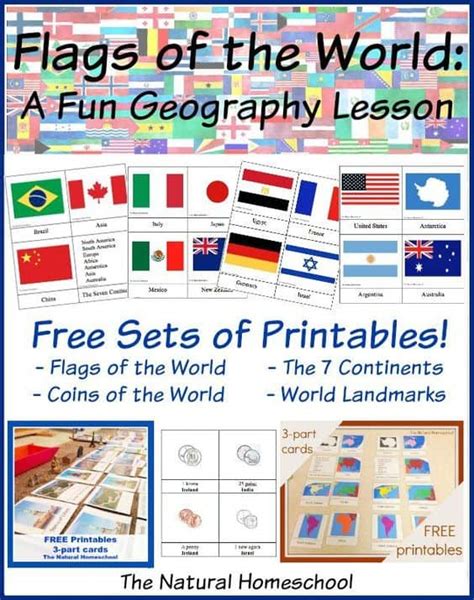 Flags Of The World With Four Free Printable Sets