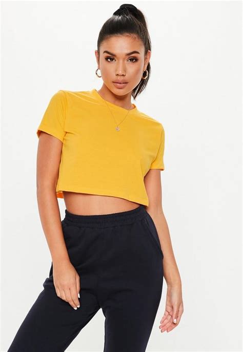 Yellow Cap Sleeve Crop Top Missguided